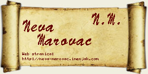 Neva Marovac vizit kartica